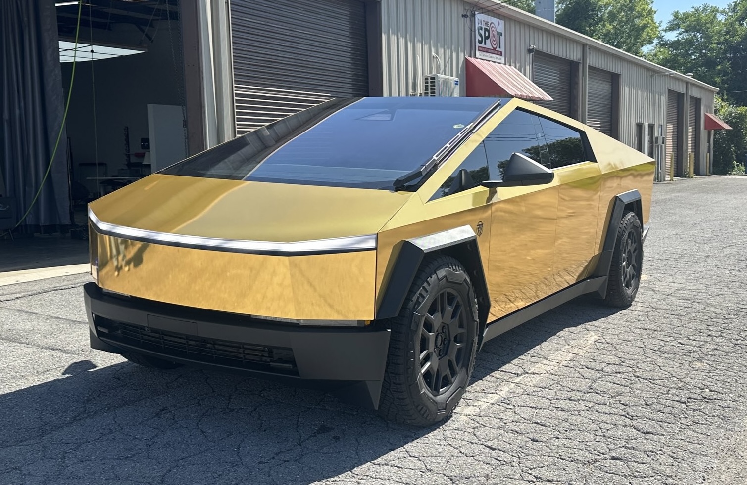 Gold Chrome Wrap Cybertruck By Tesbros Tesla Cybertruck Forum