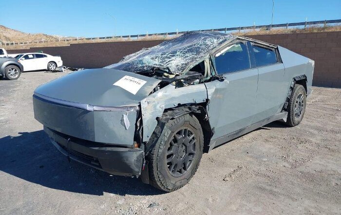 Totaled Cybertruck (rollover accident) up for auction