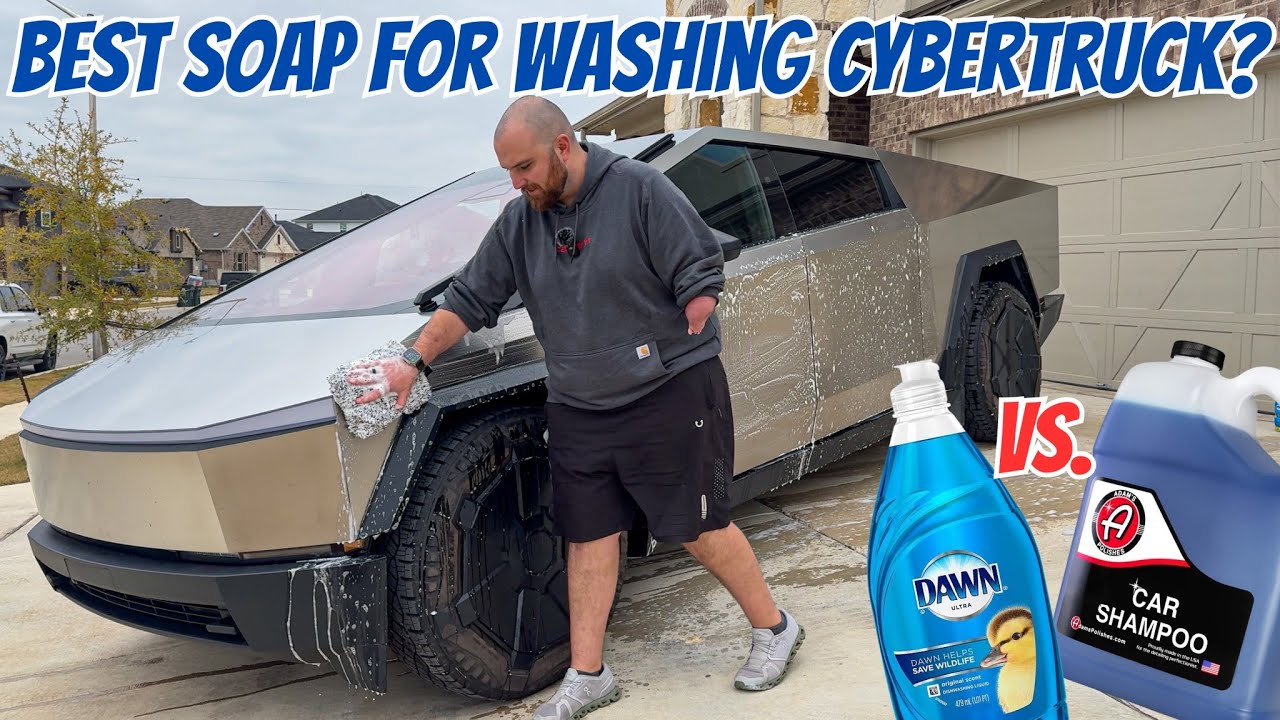 Cybertruck Wash With Dawn Dish Soap Tesla Recommended Vs Adams Car Shampoo Tesla 5755