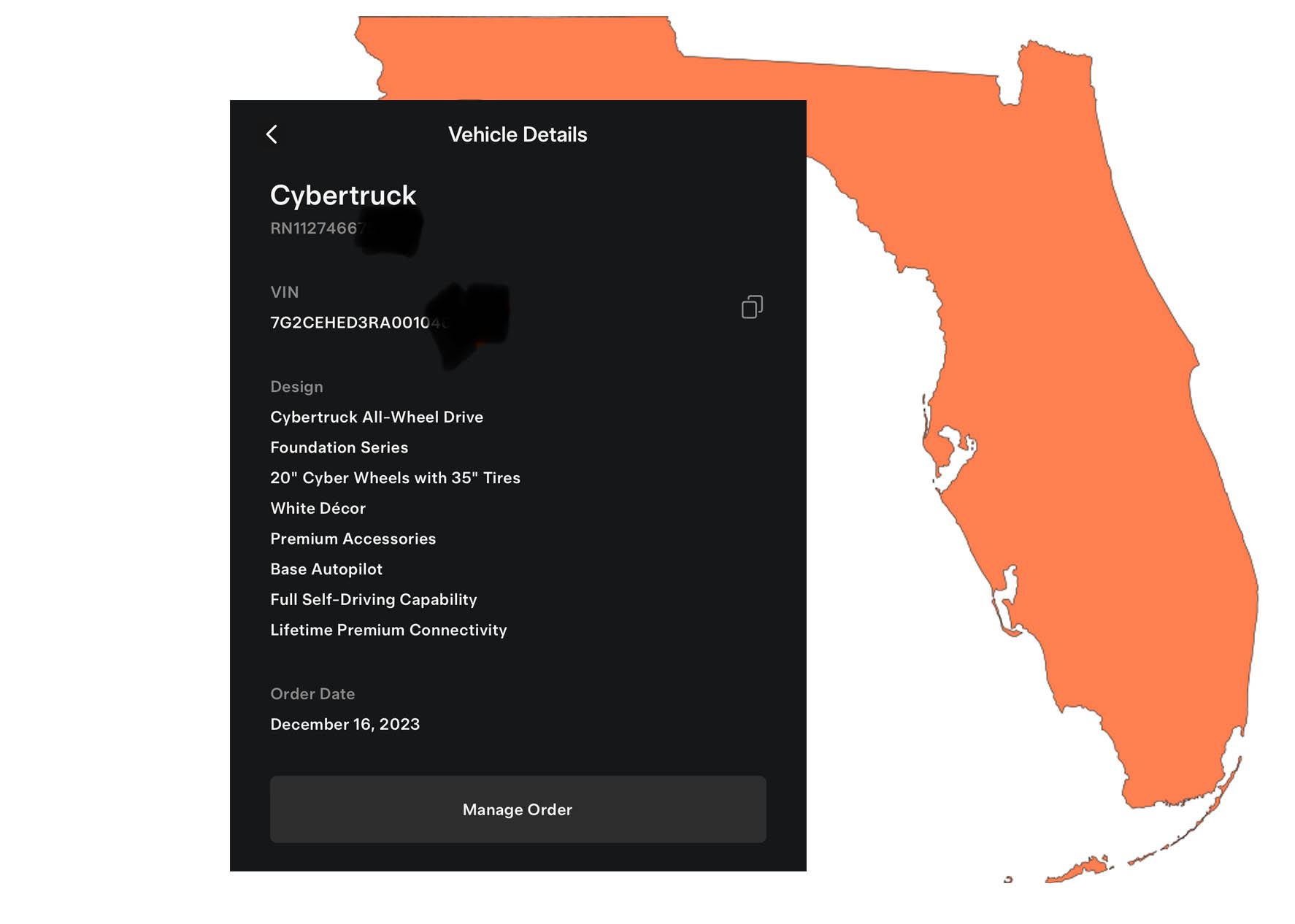 Florida VIN Just Assigned! Non Employee Tesla Cybertruck Forum News