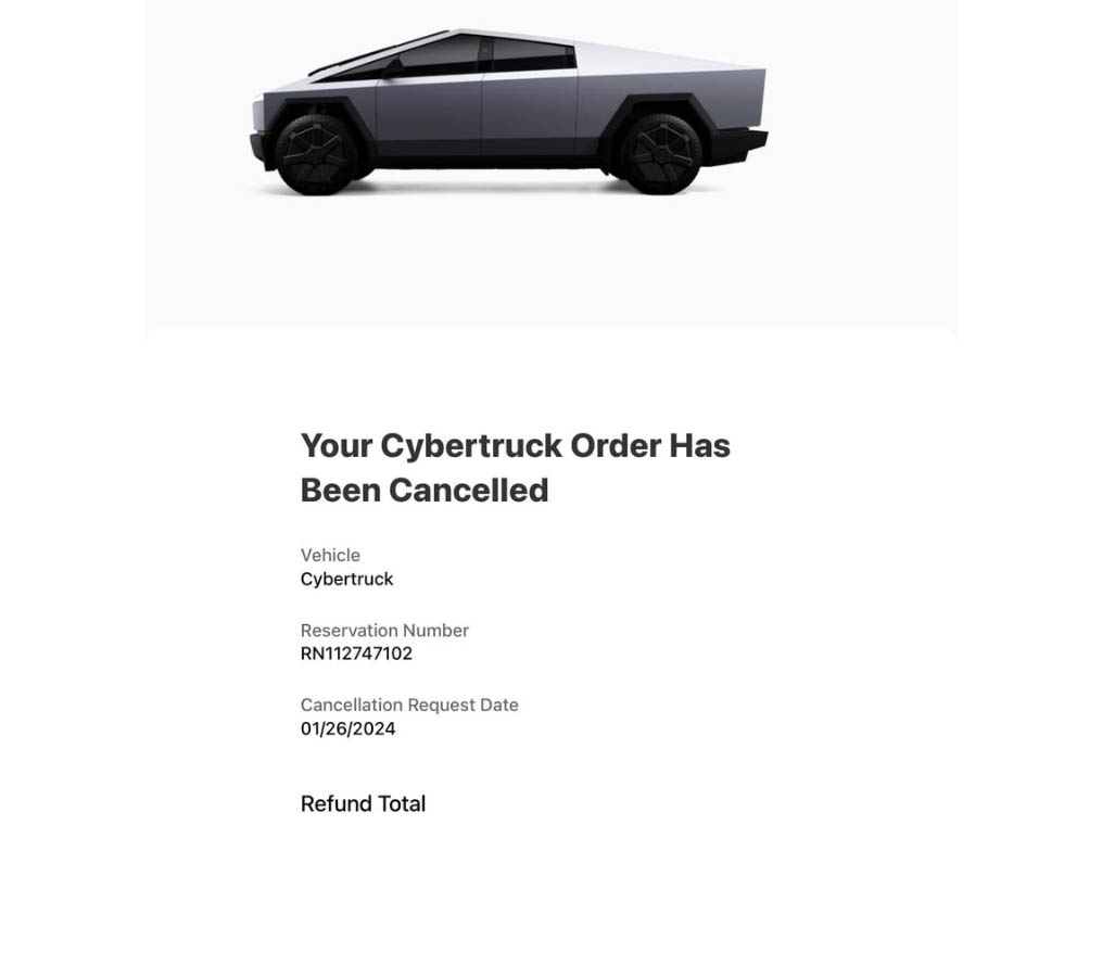 Update Selling a Cybertruck reservation may have gotten this person's