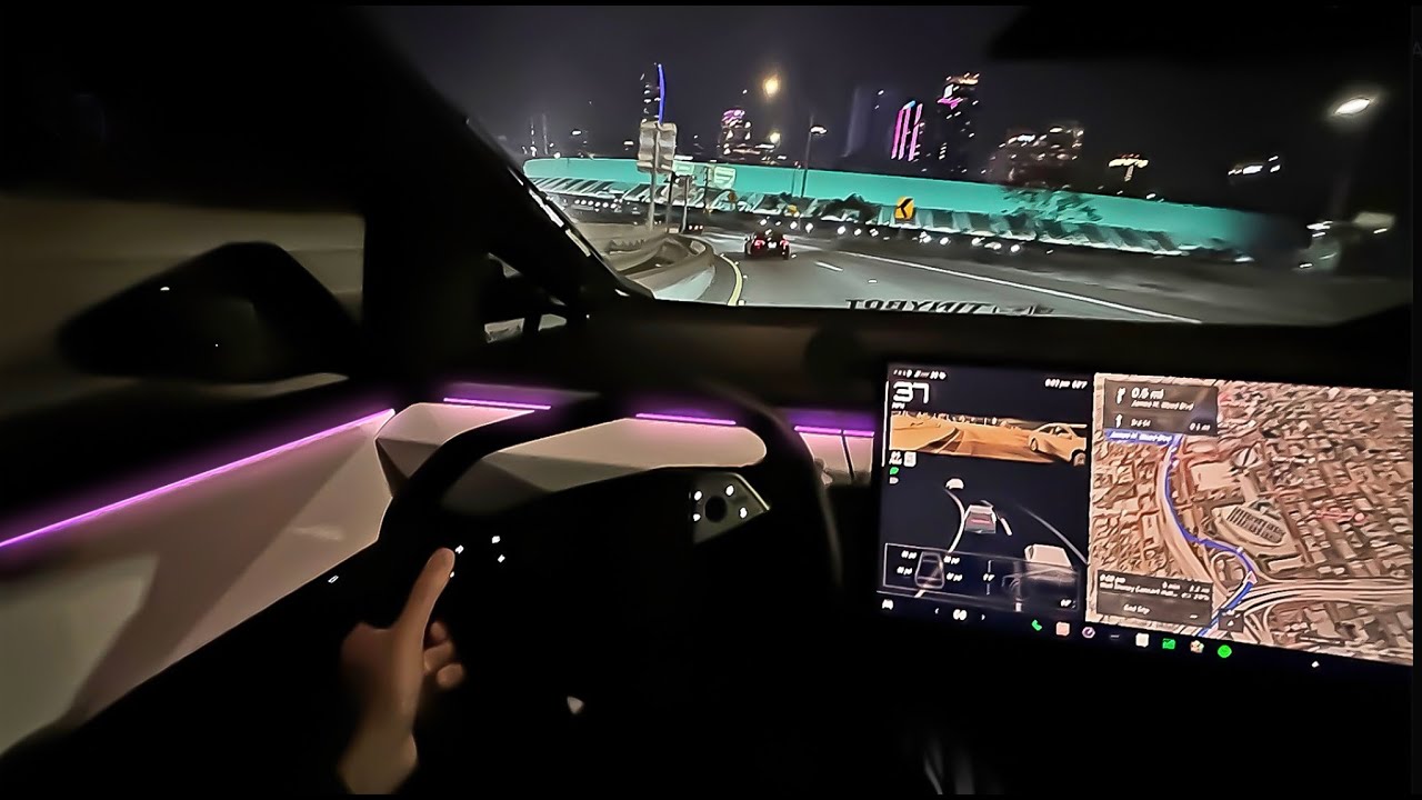 POV: Driving a Cybertruck at Night | Downtown Los Angeles | Tesla ...