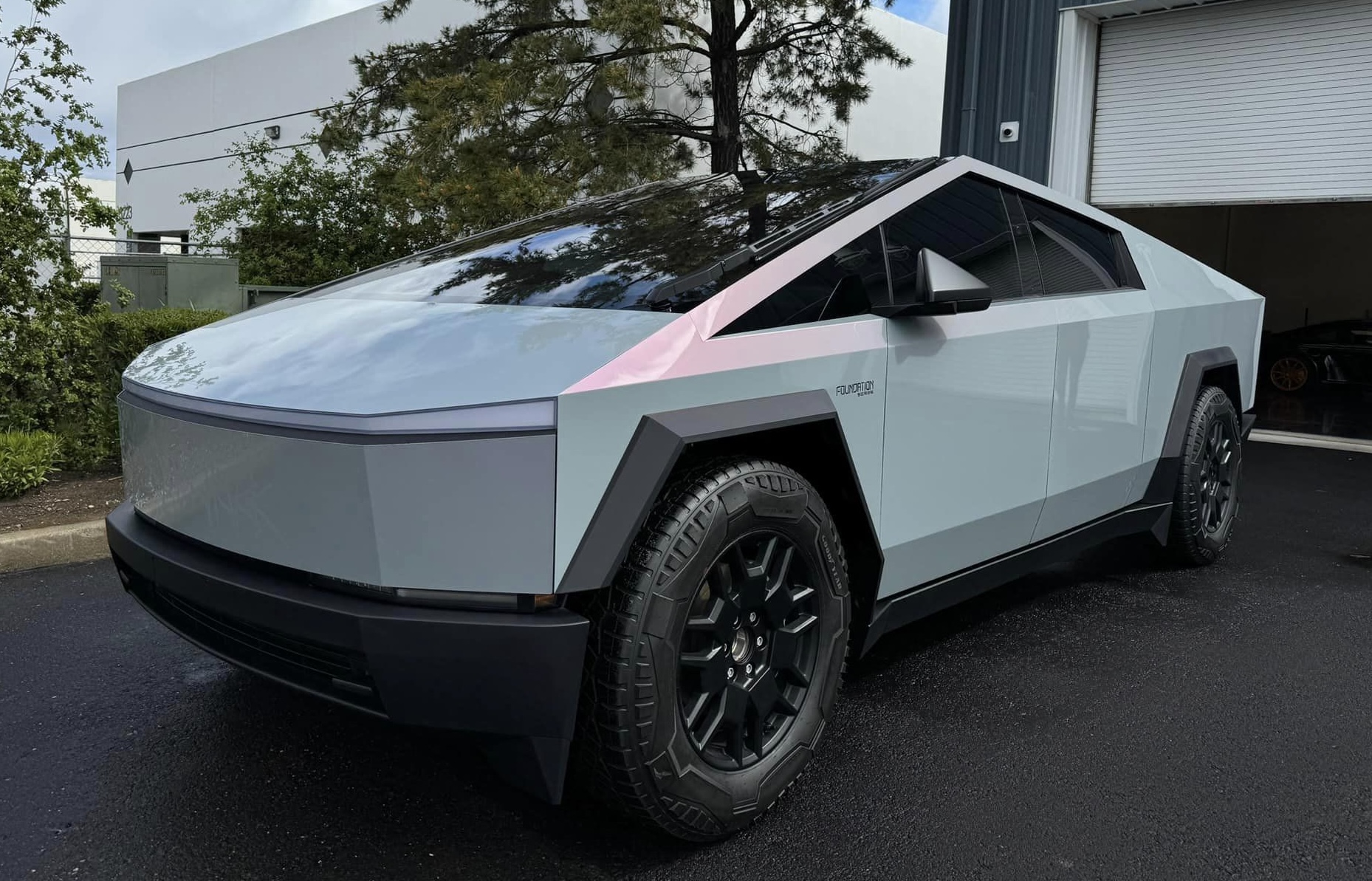 Opal Chalk Pure PPF Wrap looks awesome on Cybertruck | Tesla Cybertruck ...