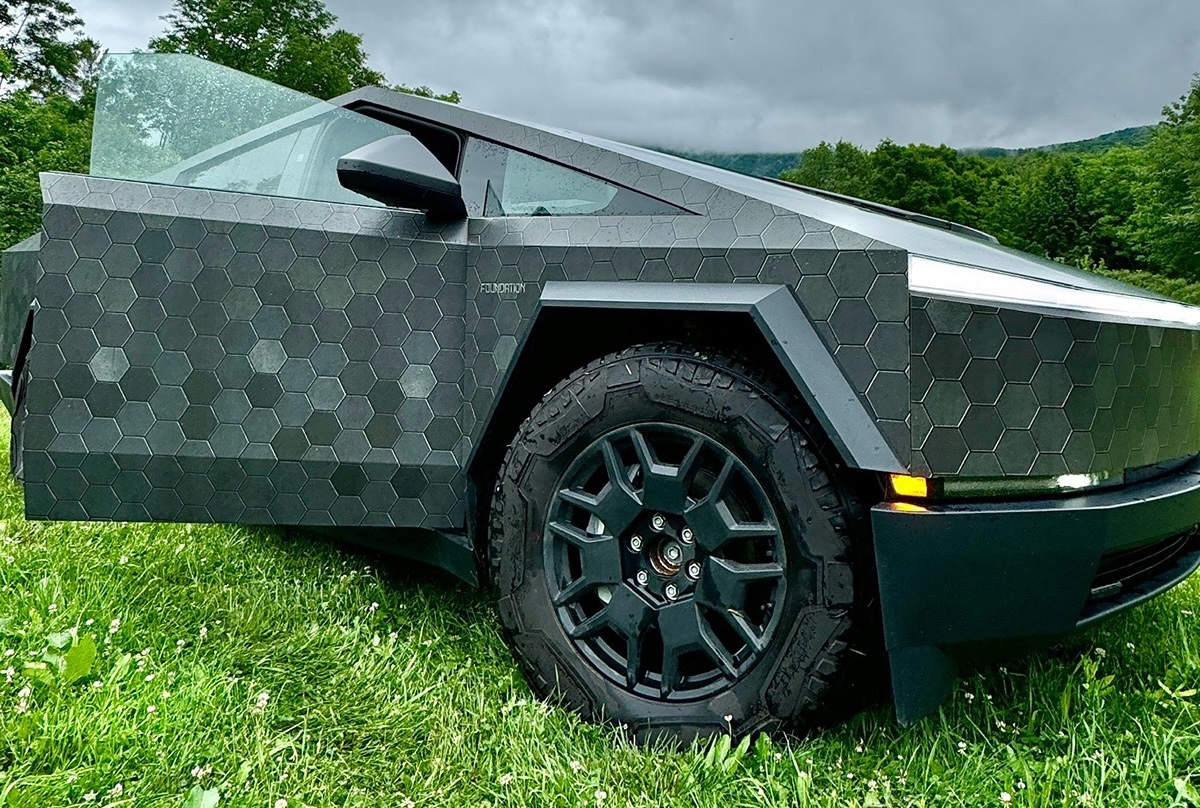 Matte Hexagonal “Starship Heat Tile” Wrap | Tesla Cybertruck Forum ...